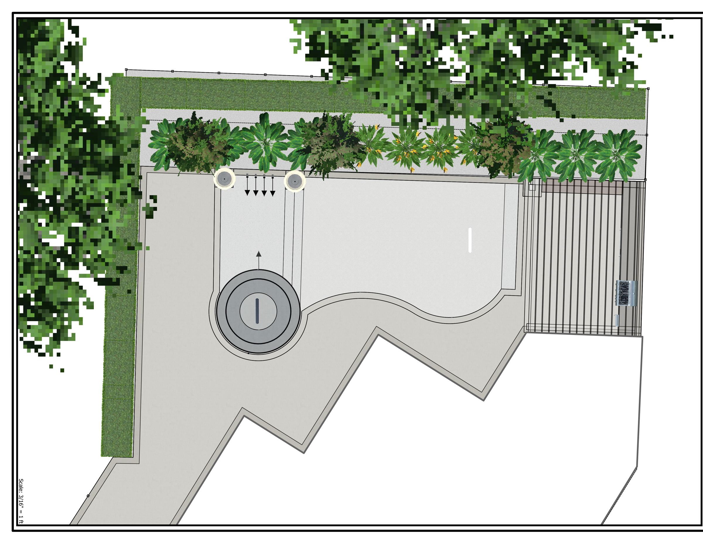 Cleaned dimensioned Ember & Stone pool layout