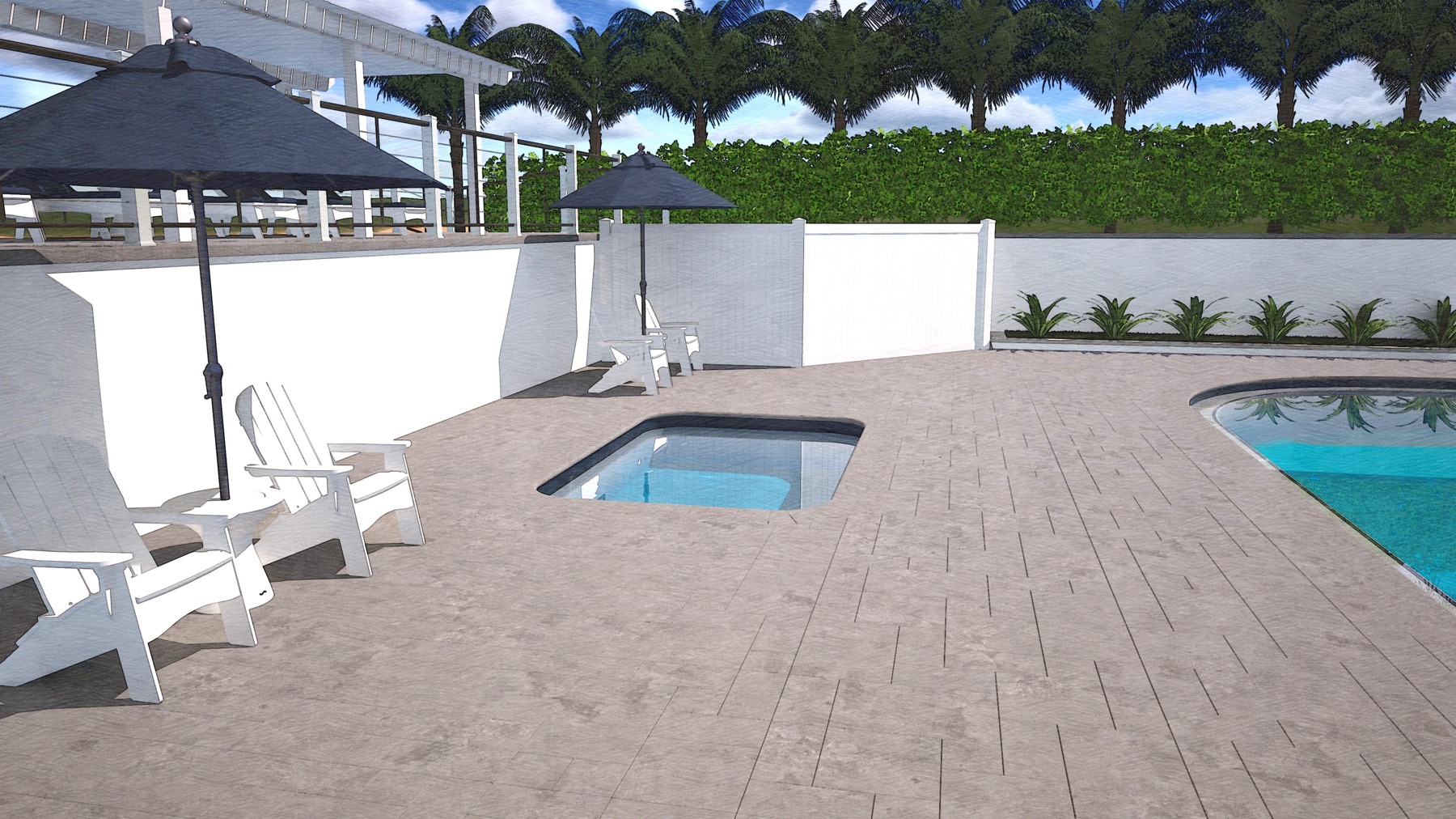 Riviera Terrace — spa terrace concept rendering