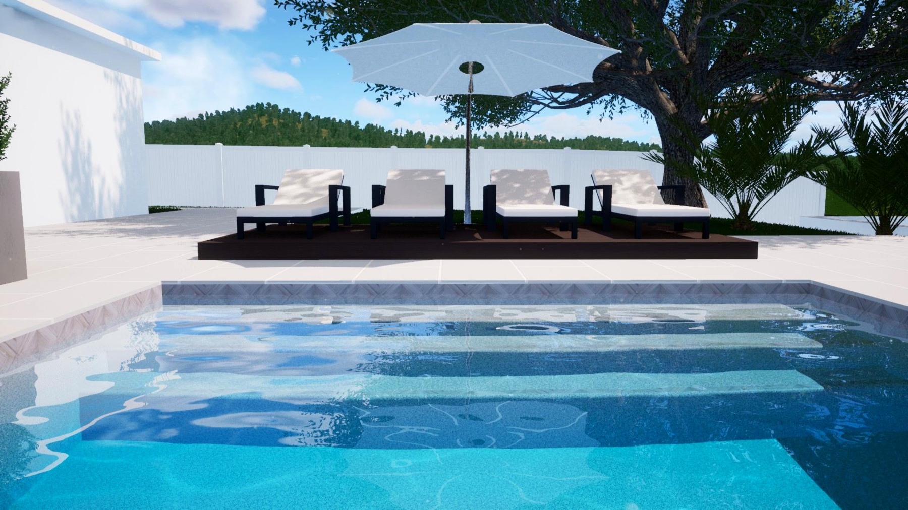 Villa Solara — sun shelf concept rendering